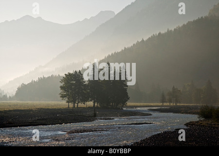 Austria, Tirolo, Karwendel, Rißbach River Foto Stock