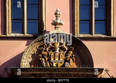 Città Vecchia stemma, Praga, Repubblica Ceca Foto Stock