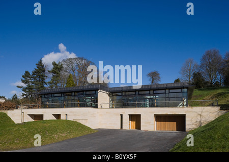 La Collina del Castello case, Bakewell, Derbyshire, Peak District Naitonal Park. Architetto: Lathams Foto Stock