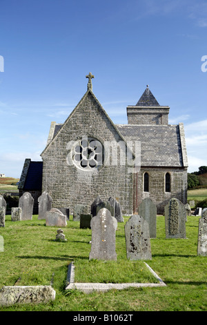 La Chiesa di San Nicola sul Tresco, nella parrocchia di isole Scilly, Cornwall Regno Unito. Foto Stock