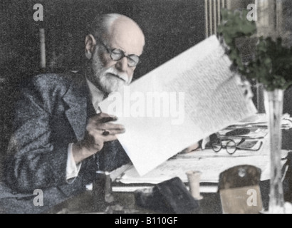 Sigmund Freud, 1856 - 1939, psicologo austriaco. Foto Stock