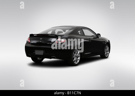 2008 Hyundai Tiburon GT limitata in nero - angolo posteriore vista Foto Stock