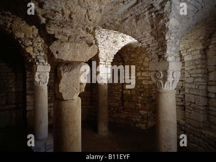 Flavigny sur Ozerain, Benediktiner-Abtei, Krypta Foto Stock