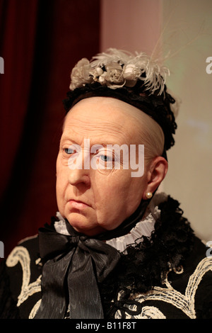 Cera figura della regina la mamma a Madame Tussauds, London Foto Stock