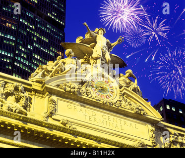 Statua di Mercurio (©JULES COUTAN 1914) Grand Central Terminal MANHATTAN NEW YORK CITY USA Foto Stock