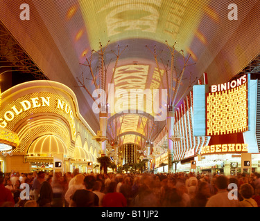 HOTELS casinò Fremont Street Experience Downtown Las Vegas Nevada USA Foto Stock