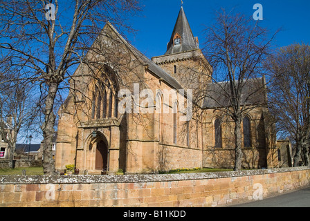 dh Dornoch Cattedrale DORNOCH SUTHERLAND West End cattedrale edificio chiesa torre parrocchiale scozzese kirk cattedrali Foto Stock