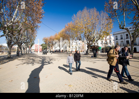 Alameda de Hercules square, Siviglia, Spagna Foto Stock