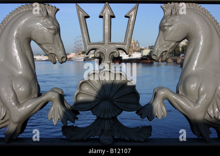 Il ponte Blagoveshchensky, San Pietroburgo, Russia Foto Stock