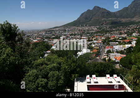 Vista sulla città del Capo, Sud Africa, table mountain in background capetown Foto Stock