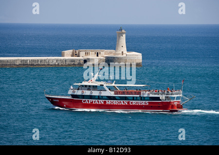 Captain Morgan Tour in Barca La Valletta Malta Foto Stock