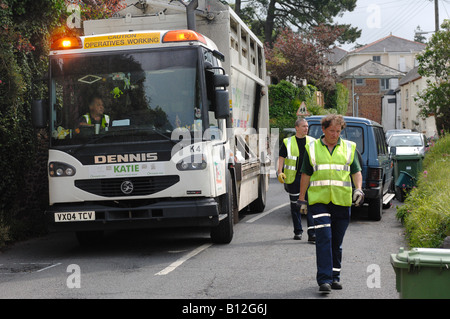 Raccolta differenziata collezioni in Bishopsteignton Devon England Foto Stock