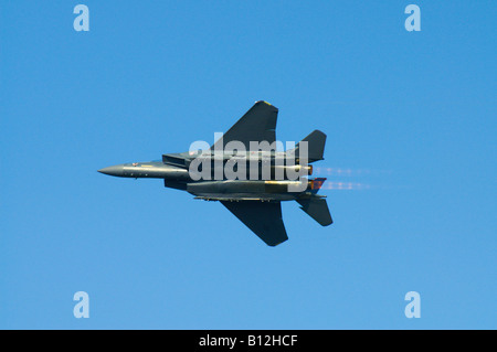 F-15E Strike Eagle flypast al Nova Scotia International Air Show. Foto Stock