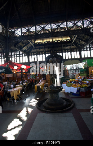 Fontana Mercado Central mercato della frutta SANTIAGO DEL CILE Foto Stock