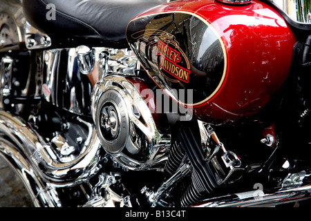 Dettaglio della Harley Davidson Moto Foto Stock