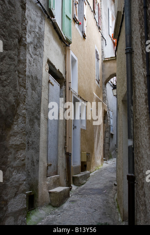 La Città Vecchia di Sisteron, con labirinto di converte, piazzette e andrônes, Alpes de Haute Provence, Francia Foto Stock