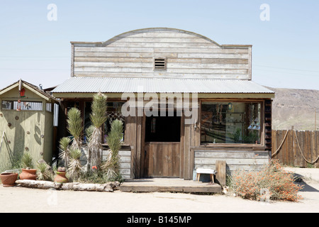 Edificio a Pioneertown, abbandonato western film impostato nella Coachella Valley, California USA. Foto Stock