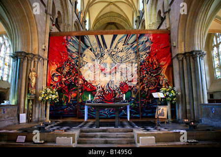 Il Piper arazzo alle alte Alter Chichester Cathedral Città Chichester West Sussex England Regno Unito Regno Unito Foto Stock