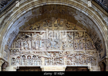 Conques, ehemalige Abteikirche Ste-Fo Foto Stock