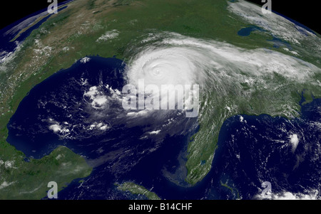 Uragano Katrina come mostrato dal satellite NOAA su 29 Agosto 2005 Foto Stock