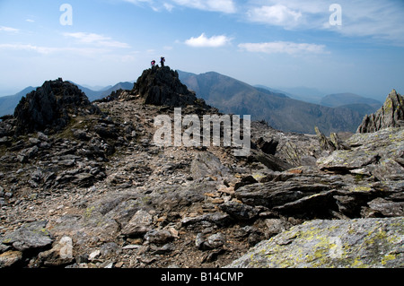 Vista da Glyder Fawr. Parco Nazionale di Snowdonia / Parc Cenedlaethol Eryri Foto Stock