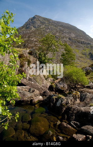 Pen-yr Ole Wen vista dal Cottage Idwal .Snowdonia National Park / Parc Cenedlaethol Eryri Foto Stock