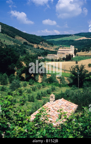 Abbazia di Sant'Antimo, Montalcino, provincia di Siena, Toscana, Italia Foto Stock