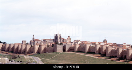 Avila, Kathedrale, la Catedral y las murallas, Stadtmauer Foto Stock