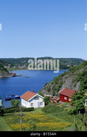Cottage sull isola Tjoern Bohuslaen Schweden Foto Stock
