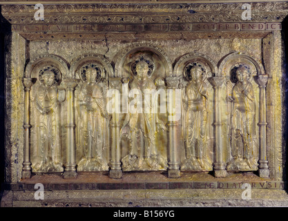 Arte, arte religiosa, altare da Basilea, realizzati in Lorena per ordine dell'imperatore Enrico II, dedicato 1019, Musée Cluny, Parigi, , artista del diritto d'autore non deve essere cancellata Foto Stock