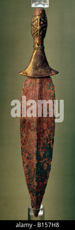 Belle arti, mondo antico, Lorestan, scultura, alloro pugnale, bronzo, 3° millennio BC, stato raccolta archeologica, Monaco di Baviera, , artista del diritto d'autore non deve essere cancellata Foto Stock
