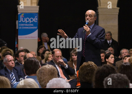 Alain Juppé sindaco di bordeaux Foto Stock