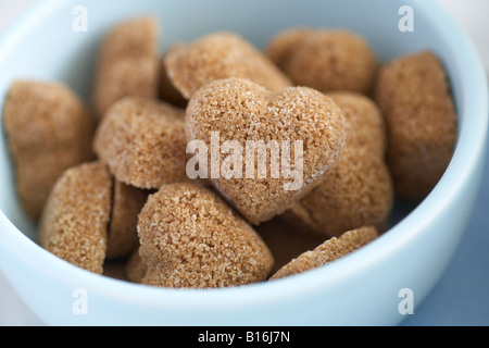 A forma di cuore lo zucchero Foto Stock