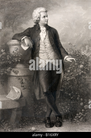 Wolfgang Amadeus Mozart, 1756 -1791. Il compositore austriaco e musicista. Foto Stock