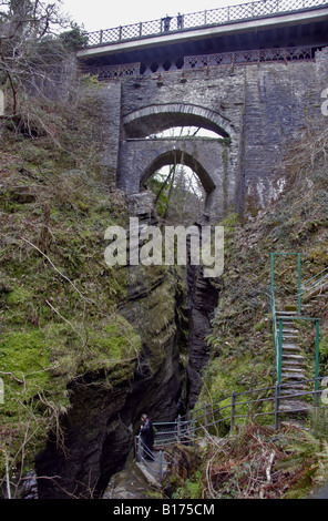 Devil s ponte in prossimità di Aberystwyth Foto Stock