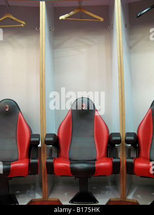 Sedi in AC Milan spogliatoio Foto Stock