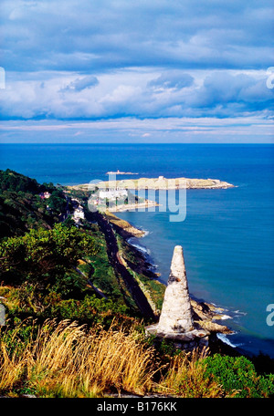 Co Dublin, Dalkey Island da Killiney Hill, Irlanda Foto Stock