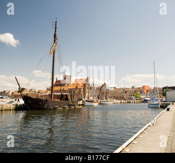 Porto di Wismar, Germania Foto Stock