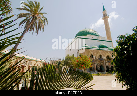 Vista esterna di El Jazzar moschea, Acri (Akko), il nord di Israele Foto Stock