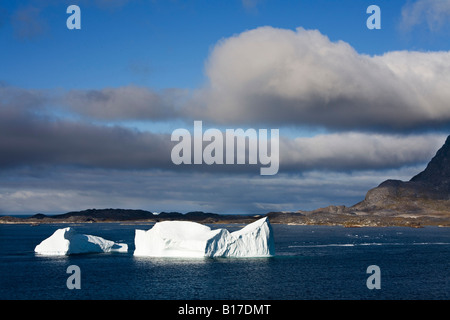 Iceberg, Nanortalik, Qoornoq, Kitaa, Groenlandia Foto Stock