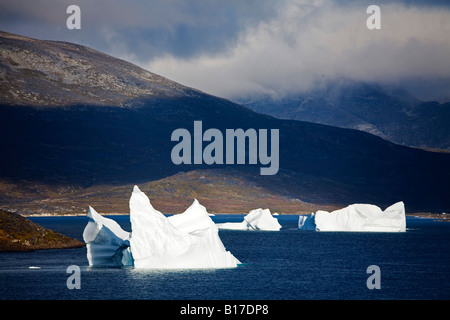 Iceberg, Isola di Qoornoq, Provincia di Kitaa, Groenlandia meridionale, Regno di Danimarca Foto Stock