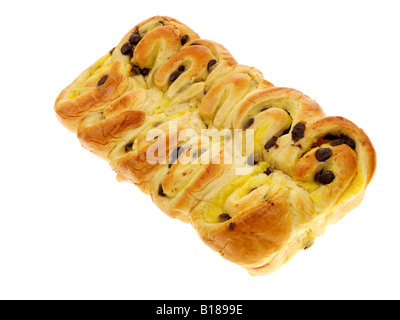 Brioche francese focaccia con scaglie di cioccolato Foto Stock