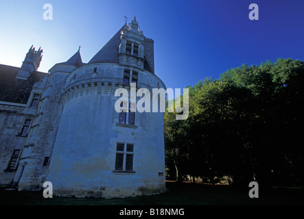 Chateau de Puyguilhem, Puyguilhem Castello, chateau francese, francese, castello di stile rinascimentale castello, villaggio, Villars, Dordogne, Francia, Europa Foto Stock