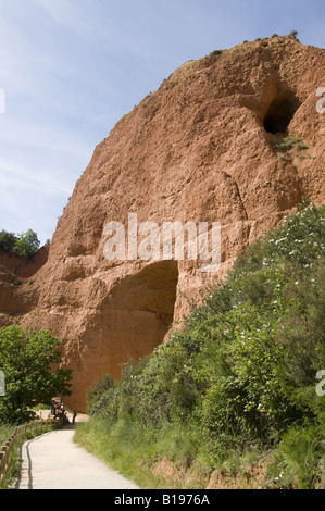 La Cuevona del Las Médulas, Spagna. Las Medulas erano la più grande miniera nell'impero romano. Foto Stock