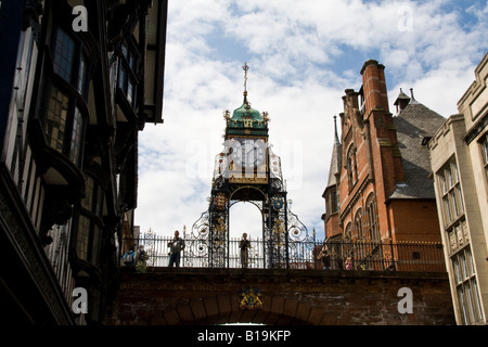 Eastgate Clock, Eastgate, Chester, Cheshire, Inghilterra Foto Stock