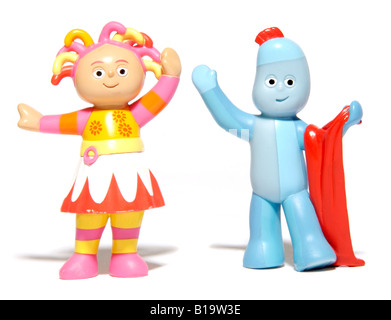 Upsy Daisy e Iggle Piggle, nei personaggi dello spettacolo televisivo del Giardino Notturno Foto Stock