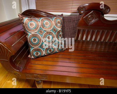 Un show home lounge con un bel decor e arredamento Foto Stock