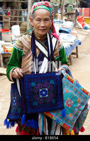 Bac Ha mercato etnici , Bac Ha , Vietnam Foto Stock