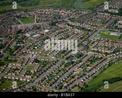 Autorità locali immobiliare di alloggiamento dall'aria, Barnsley, South Yorkshire, nell'Inghilterra del Nord Foto Stock