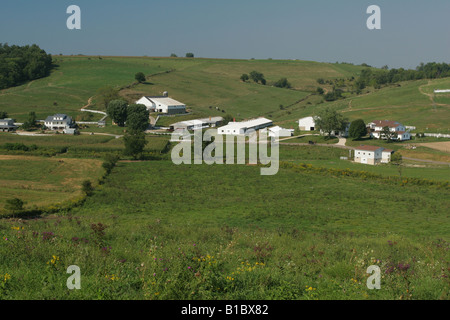 Amish Country Farm Central Ohio vicino a Berlino Ohio Foto Stock